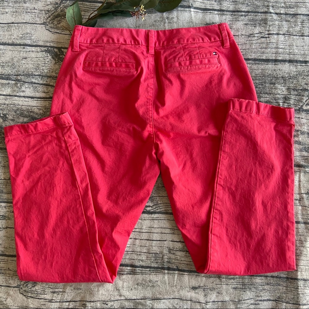 Tommy Hilfiger Hot Pink Stretch Slim Ankle Pants - Picture 3 of 6